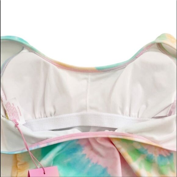 Stoney Clover Lane x Target Rainbow Tie Dye One Piece Swimsuit Size XS NWOT - Picture 5 of 9